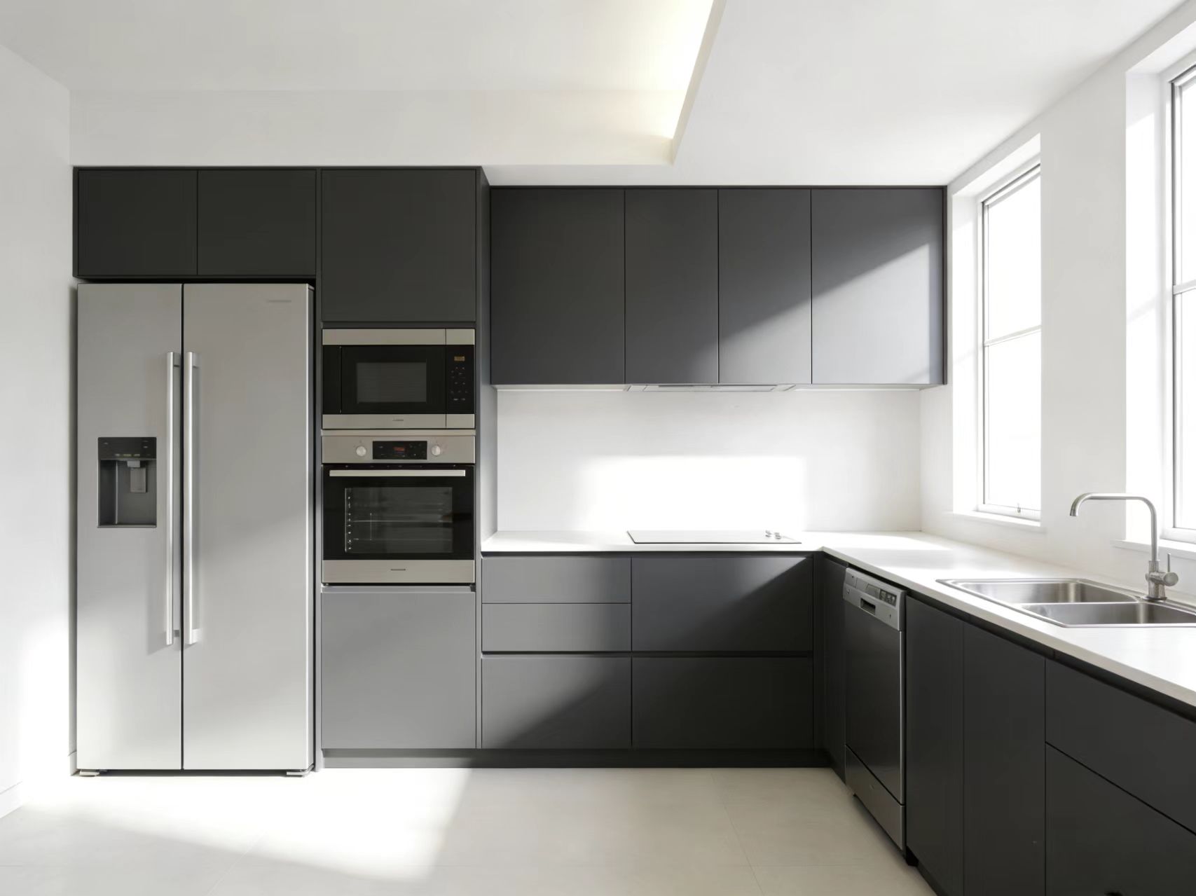 Minimalist dark grey modern