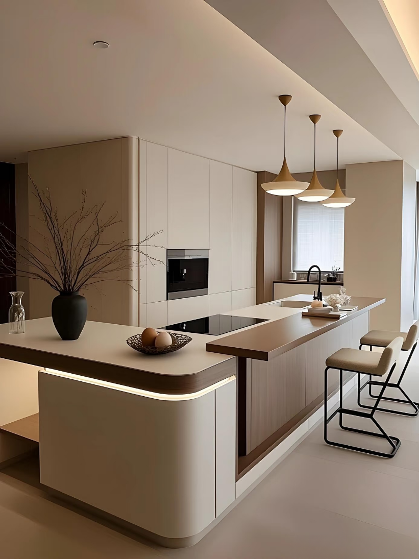 Cream style kitchen cabinet