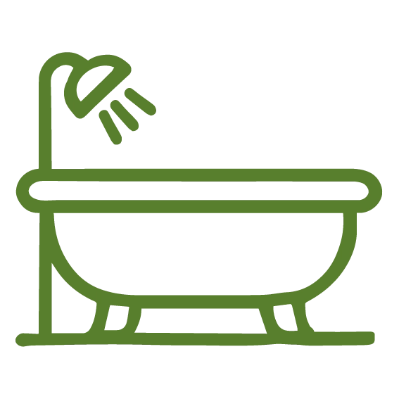 Bathtub icon for sanitary ware