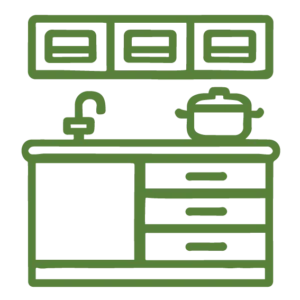 Kitchen cabinet icon for custom cabinetry
