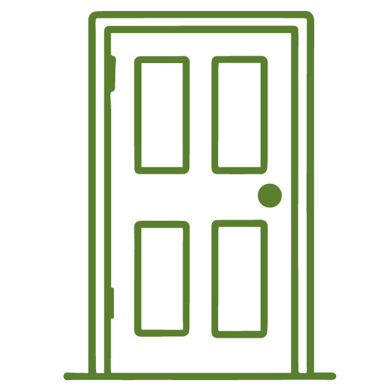 Door and window icon for construction projects