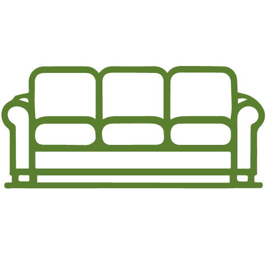 Sofa and bed icon for furniture sourcing