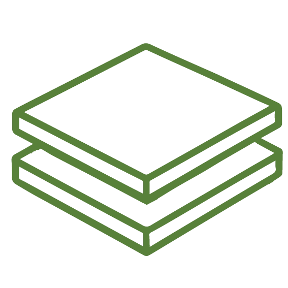 Tiles and panels icon for building materials