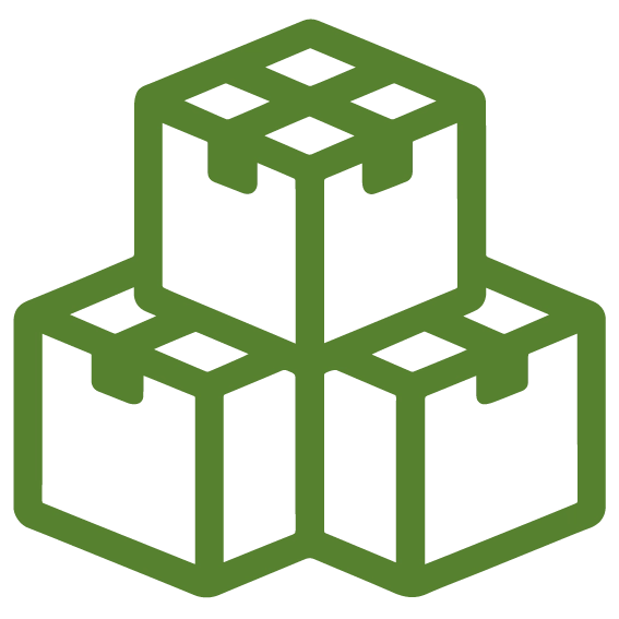 Brick stack icon for construction materials